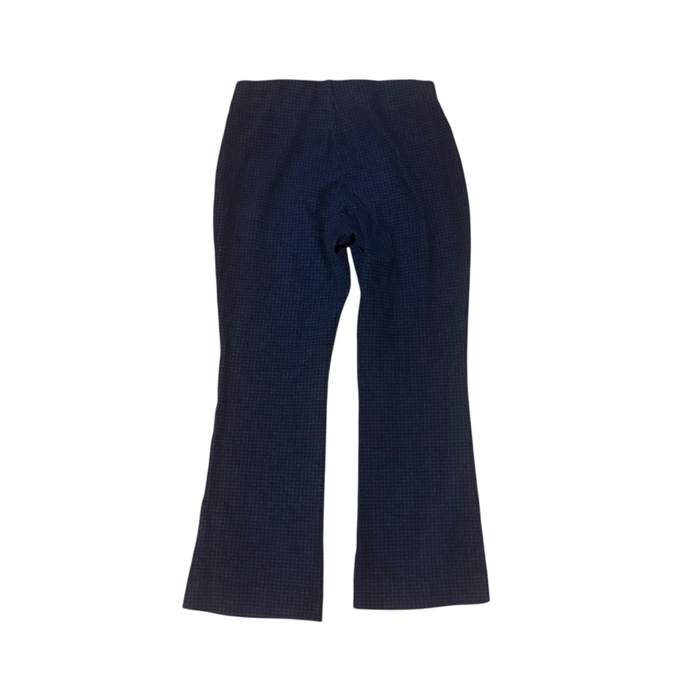ANN MASHBURN Cobalt Navy Houndstooth Faye Flare Cropped Pants - Picture 7 of 10